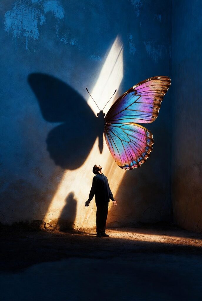 borboleta preta interpretação psicológica Jung sombra transformação