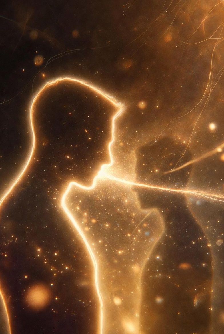 Soluço significado espiritual, pessoa com a mão no peito sentindo o sinal do corpo