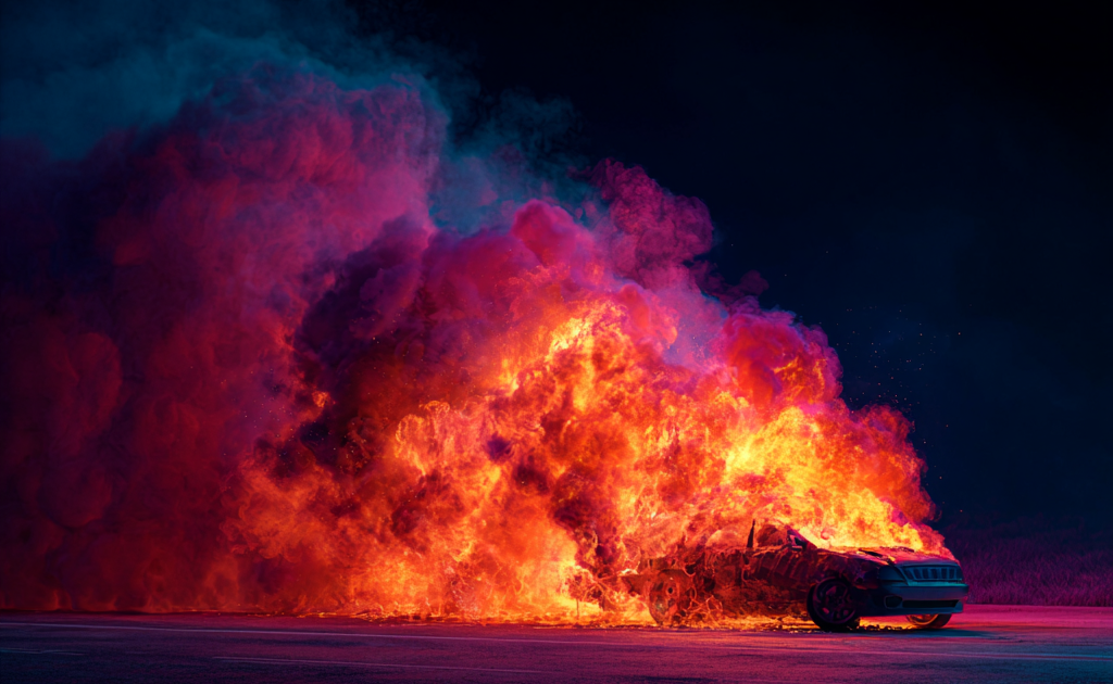 sonhar com carro pegando fogo significado o que significa