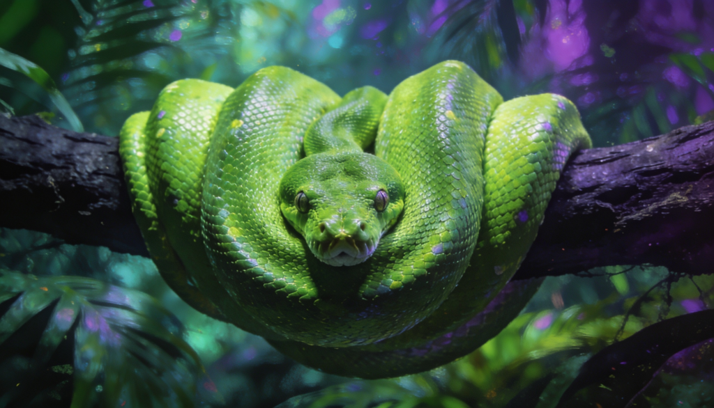 cobra verde no sonho — significado espiritual de transformação