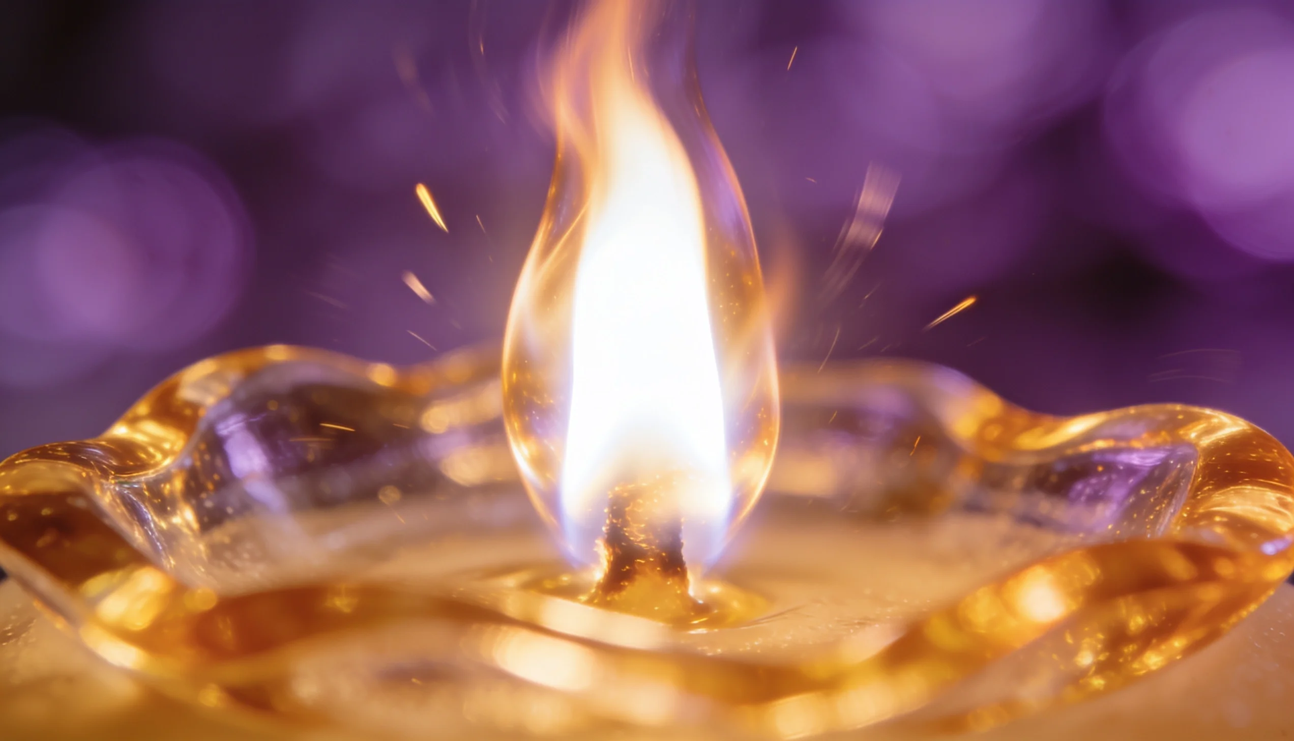 Leitura espiritual da chama alta da vela em ritual
