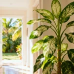 comigo-ninguém-pode em vaso na entrada de casa