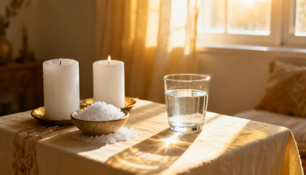 Cartas de tarô iluminadas por vela em consulta espiritual noturna