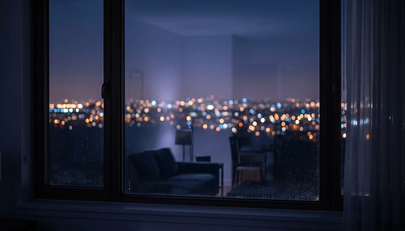 janela de apartamento escuro à meia-noite, 00:00 significado espiritual