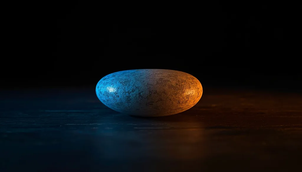 Duas fontes de luz encontrando um mesmo objeto, simbolo das duas leituras do sonho