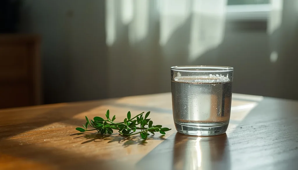 Velas, ervas e agua em ambiente noturno apos um sonho com guia